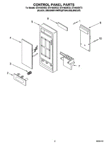 02 - Control Panel Parts parts for Whirlpool Microwave GT4185SKT3 from AppliancePartsPros.com