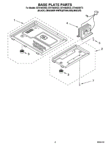 06 - Base Plate Parts parts for Whirlpool Microwave GT4185SKT3 from AppliancePartsPros.com