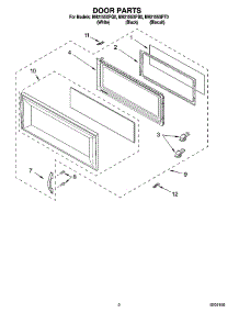 02 - Door Parts parts for Whirlpool Microwave MH2155XPQ0 from AppliancePartsPros.com