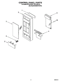 02 - Control Panel Parts parts for Whirlpool Microwave MT4210SLB1 from AppliancePartsPros.com