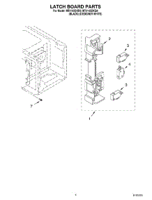 04 - Latch Board parts for Whirlpool Microwave MT4145SKB0 from AppliancePartsPros.com