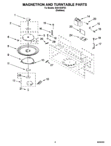 05 - Magnetron And Turntable Parts parts for Whirlpool Microwave GH4155XPS0 from AppliancePartsPros.com