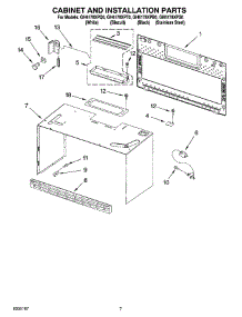 06 - Cabinet And Installation Parts parts for Whirlpool Microwave GH6178XPQ0 from AppliancePartsPros.com