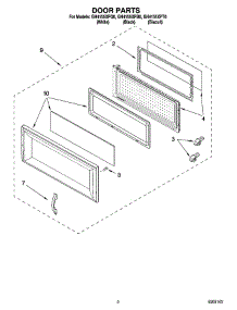 02 - Door Parts parts for Whirlpool Microwave GH4155XPB0 from AppliancePartsPros.com