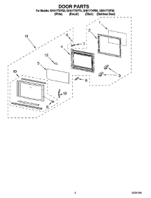 02 - Door Parts parts for Whirlpool Microwave GH6177XPB0 from AppliancePartsPros.com