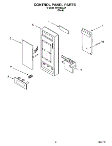 02 - Control Panel Parts parts for Whirlpool Microwave MT1145SLB1 from AppliancePartsPros.com