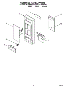 02 - Control Panel Parts parts for Whirlpool Microwave MT4140SKQ1 from AppliancePartsPros.com