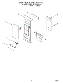02 - Control Panel Parts parts for Whirlpool Microwave MT4110RPQ0 from AppliancePartsPros.com
