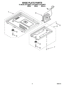 06 - Base Plate Parts parts for Whirlpool Microwave MT4140SKT1 from AppliancePartsPros.com