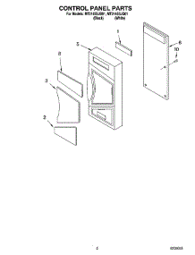 02 - Control Panel Parts parts for Whirlpool Microwave MT2145SJB01 from AppliancePartsPros.com