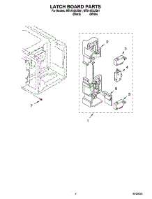 04 - Latch Board Parts parts for Whirlpool Microwave MT2145SJB01 from AppliancePartsPros.com