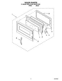 02 - Door Parts parts for Whirlpool Microwave MH6141XKQ2 from AppliancePartsPros.com