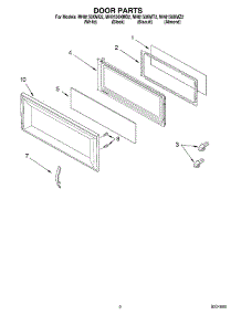 02 - Door Parts parts for Whirlpool Microwave MH8150XMZ2 from AppliancePartsPros.com
