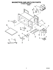 05 - Magnetron And Air Flow Parts parts for Whirlpool Microwave GH9115XEB2 from AppliancePartsPros.com