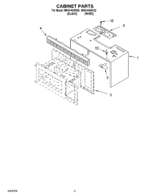 03 - Cabinet Parts parts for Whirlpool Microwave MH6140XKQ2 from AppliancePartsPros.com