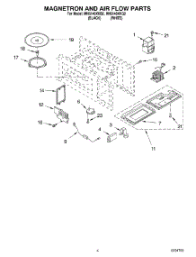 04 - Magnetron And Air Flow Parts parts for Whirlpool Microwave MH6140XKQ2 from AppliancePartsPros.com