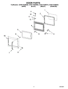 02 - Door Parts parts for Whirlpool Microwave GH9176XMS0 from AppliancePartsPros.com