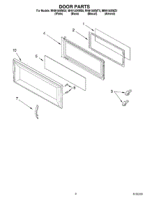 02 - Door Parts parts for Whirlpool Microwave MH8150XMQ0 from AppliancePartsPros.com
