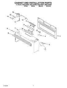 06 - Cabinet And Installation Parts parts for Whirlpool Microwave MH8150XMT0 from AppliancePartsPros.com