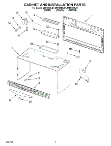 06 - Cabinet And Installation Parts parts for Whirlpool Microwave MH9180XLT1 from AppliancePartsPros.com