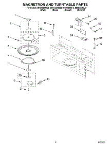 05 - Magnetron And Turntable Parts parts for Whirlpool Microwave MH8150XMZ0 from AppliancePartsPros.com