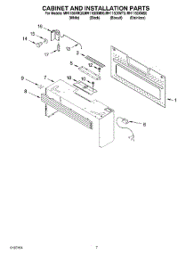 06 - Cabinet And Installation Parts parts for Whirlpool Microwave MH1150XMQ0 from AppliancePartsPros.com