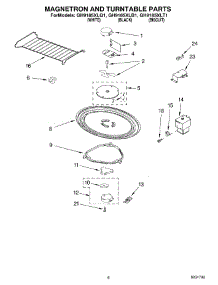 05 - Magnetron And Turntable Parts parts for Whirlpool Microwave GH9185XLT1 from AppliancePartsPros.com