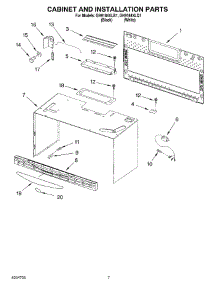 06 - Cabinet And Installation Parts parts for Whirlpool Microwave GH9184XLB1 from AppliancePartsPros.com
