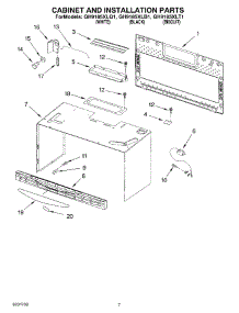06 - Cabinet And Installation Parts parts for Whirlpool Microwave GH9185XLT1 from AppliancePartsPros.com