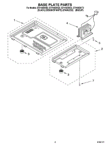 06 - Base Plate Parts parts for Whirlpool Microwave GT4185SKT2 from AppliancePartsPros.com