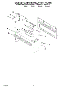 06 - Cabinet And Installation Parts parts for Whirlpool Microwave MH8150XJQ1 from AppliancePartsPros.com