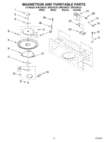 05 - Magnetron And Turntable Parts parts for Whirlpool Microwave MH8150XJT1 from AppliancePartsPros.com