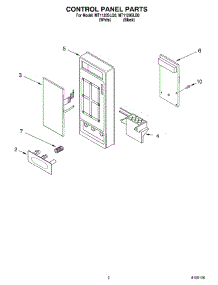 02 - Control Panel Parts parts for Whirlpool Microwave MT1120SLQ0 from AppliancePartsPros.com
