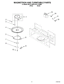 05 - Magnetron And Turntable Parts parts for Whirlpool Microwave MH1141XMQ0 from AppliancePartsPros.com