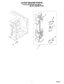 04 - Latch Board Parts parts for Whirlpool Microwave MT4210SLB0 from AppliancePartsPros.com