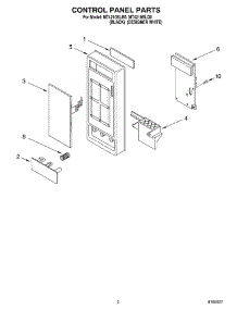 02 - Control Panel Parts parts for Whirlpool Microwave MT4210SLQ0 from AppliancePartsPros.com