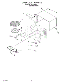 03 - Oven Cavity Parts parts for Whirlpool Microwave MB1110SLQ from AppliancePartsPros.com