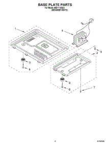 06 - Base Plate Parts parts for Whirlpool Microwave MB1110SLQ from AppliancePartsPros.com