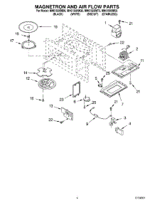04 - Magnetron And Air Flow parts for Whirlpool Microwave MH6150XMS0 from AppliancePartsPros.com