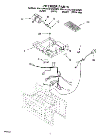 05 - Interior parts for Whirlpool Microwave MH6150XMS0 from AppliancePartsPros.com