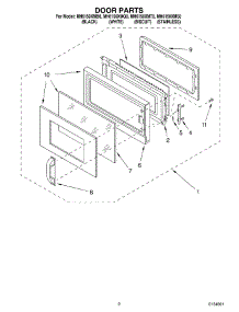 02 - Door parts for Whirlpool Microwave MH6150XMT0 from AppliancePartsPros.com