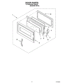 02 - Door parts for Whirlpool Microwave MH7130XEQ3 from AppliancePartsPros.com