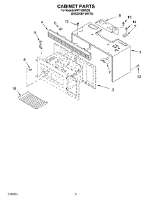 03 - Cabinet parts for Whirlpool Microwave MH7130XEQ3 from AppliancePartsPros.com