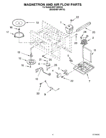 04 - Magnetron And Air Flow parts for Whirlpool Microwave MH7130XEQ3 from AppliancePartsPros.com