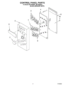 02 - Control Panel parts for Whirlpool Microwave MT3105SHQ1 from AppliancePartsPros.com