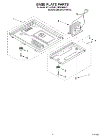 06 - Base Plate parts for Whirlpool Microwave MT3105SHQ1 from AppliancePartsPros.com