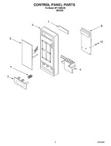 02 - Control Panel parts for Whirlpool Microwave MT1145SLB0 from AppliancePartsPros.com
