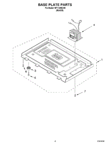 06 - Base Plate parts for Whirlpool Microwave MT1145SLB0 from AppliancePartsPros.com