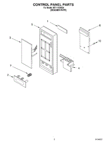 02 - Control Panel parts for Whirlpool Microwave MT1111SKQ0 from AppliancePartsPros.com