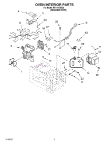 05 - Oven Interior parts for Whirlpool Microwave MT1111SKQ0 from AppliancePartsPros.com